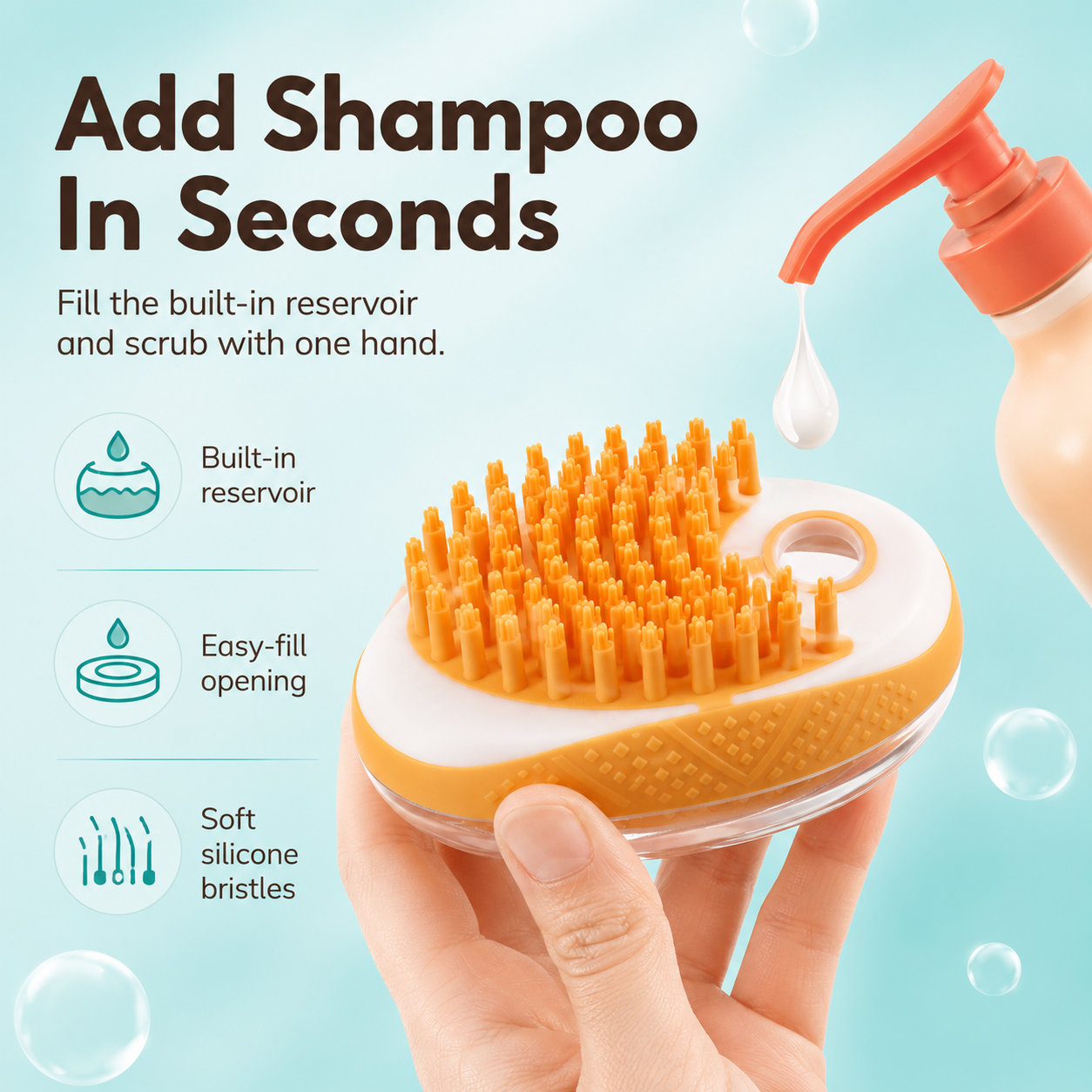 Veilloire BathEase™ Pet Massage Brush