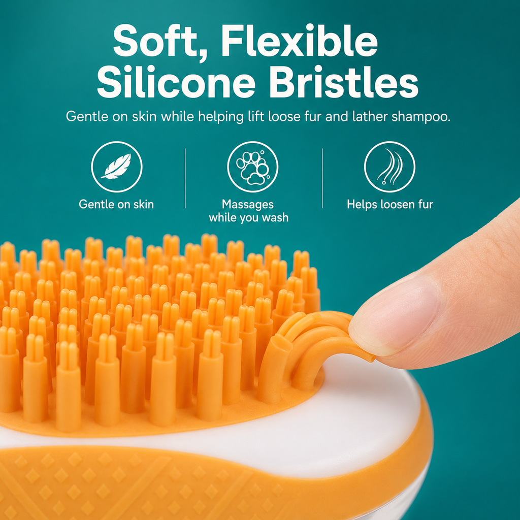 Veilloire BathEase™ Pet Massage Brush